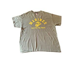 Marines The Few The Proud Green Logo T Shirt Size X Large